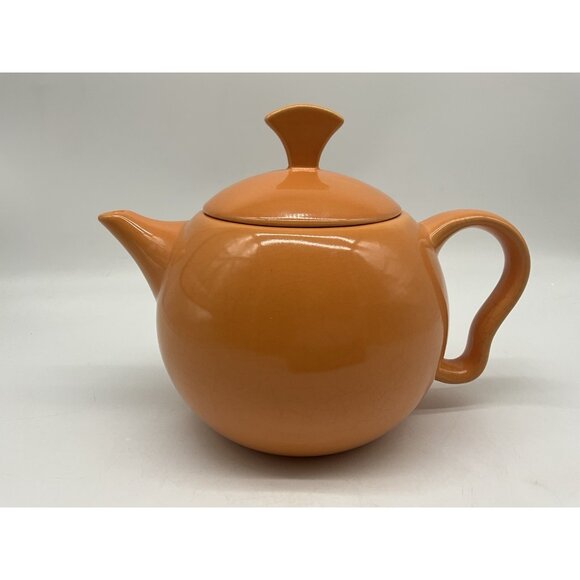 Orange MCM Teapot Made in the USA Serveware Teapots Collectible - Picture 4 of 14